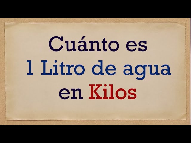 2 litros de agua a gramos