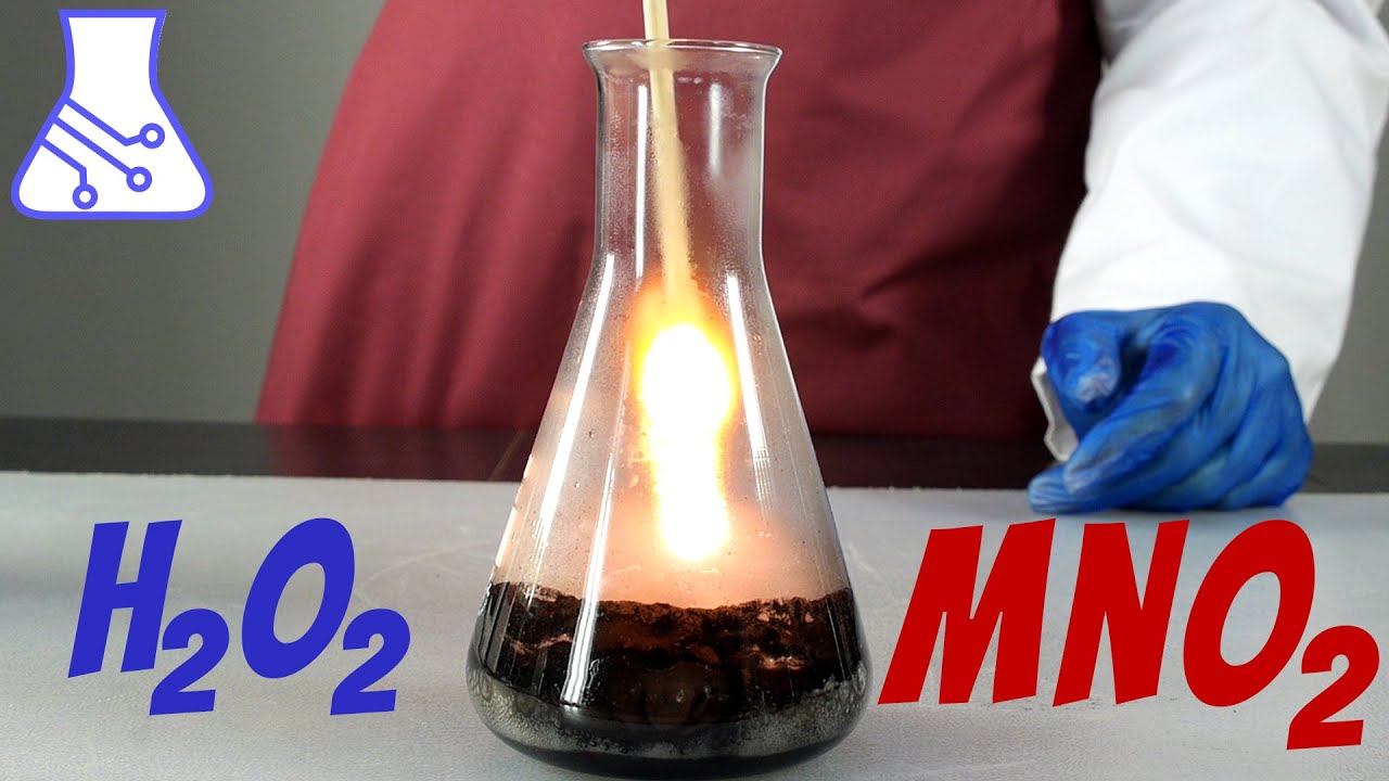 agua oxigenada mas dioxido de manganeso ecuacion