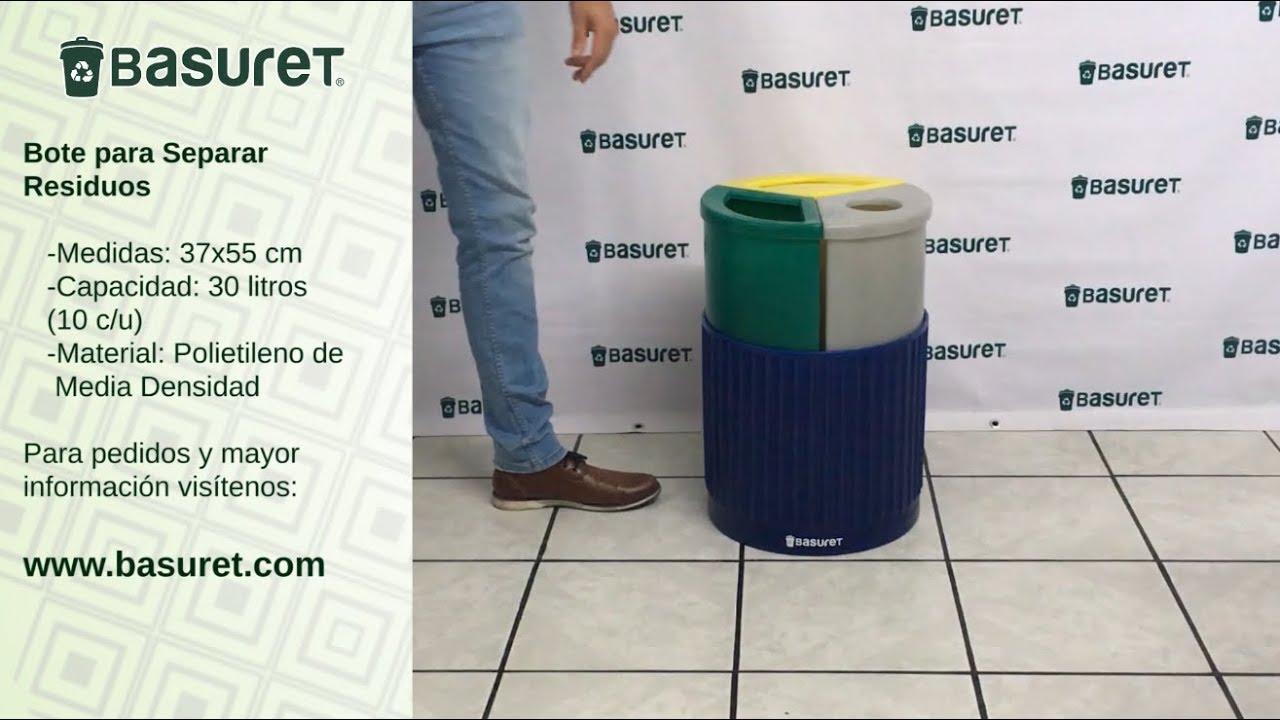 botes de basura para separar residuos