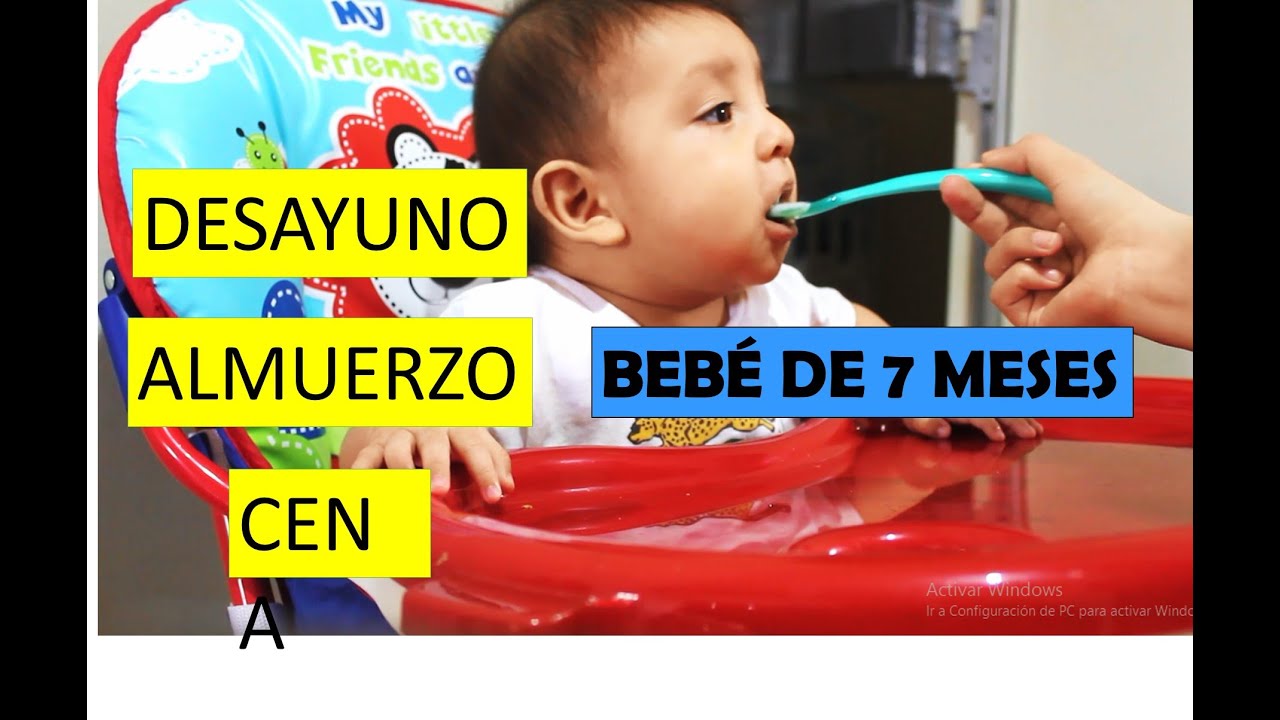cena para bebe de 7 meses