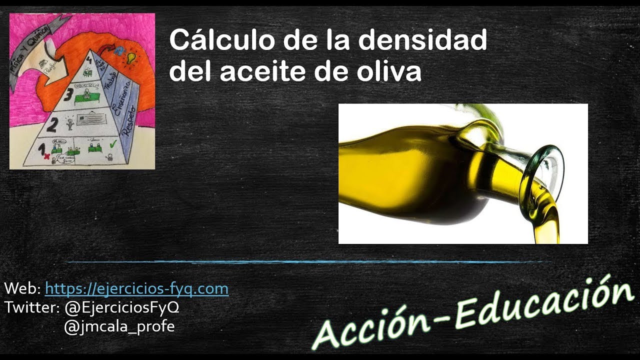la densidad del aceite de oliva