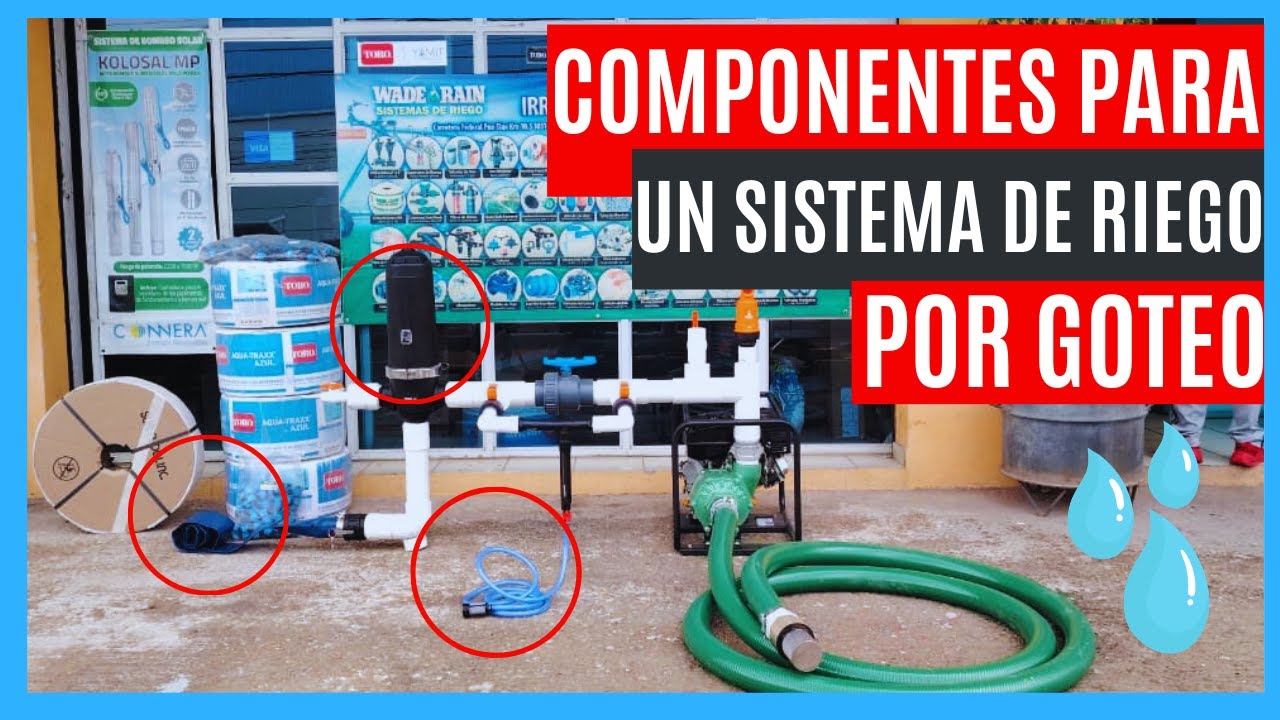 materiales para un sistema de riego por goteo