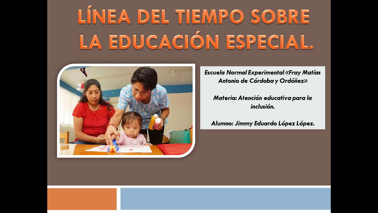 linea del tiempo de la educacion especial
