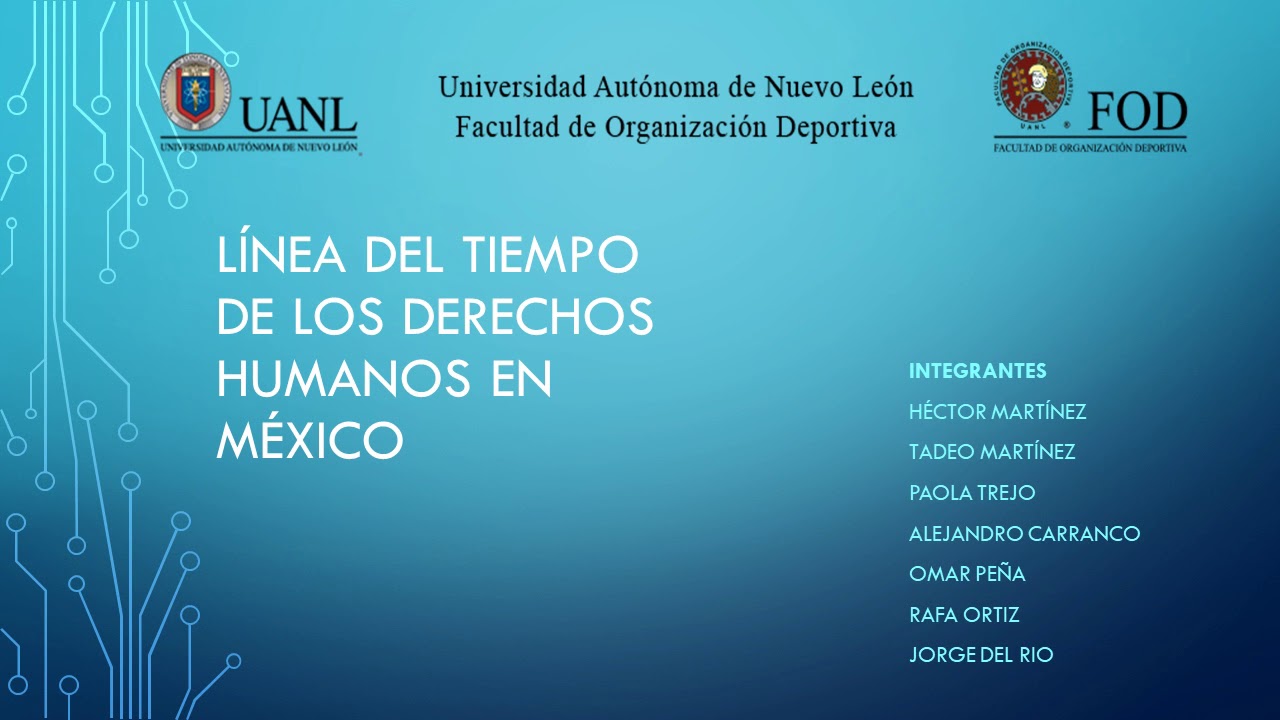 linea del tiempo de los derechos humanos en mexico