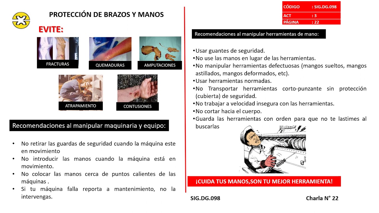 proteccion de manos y brazos definicion