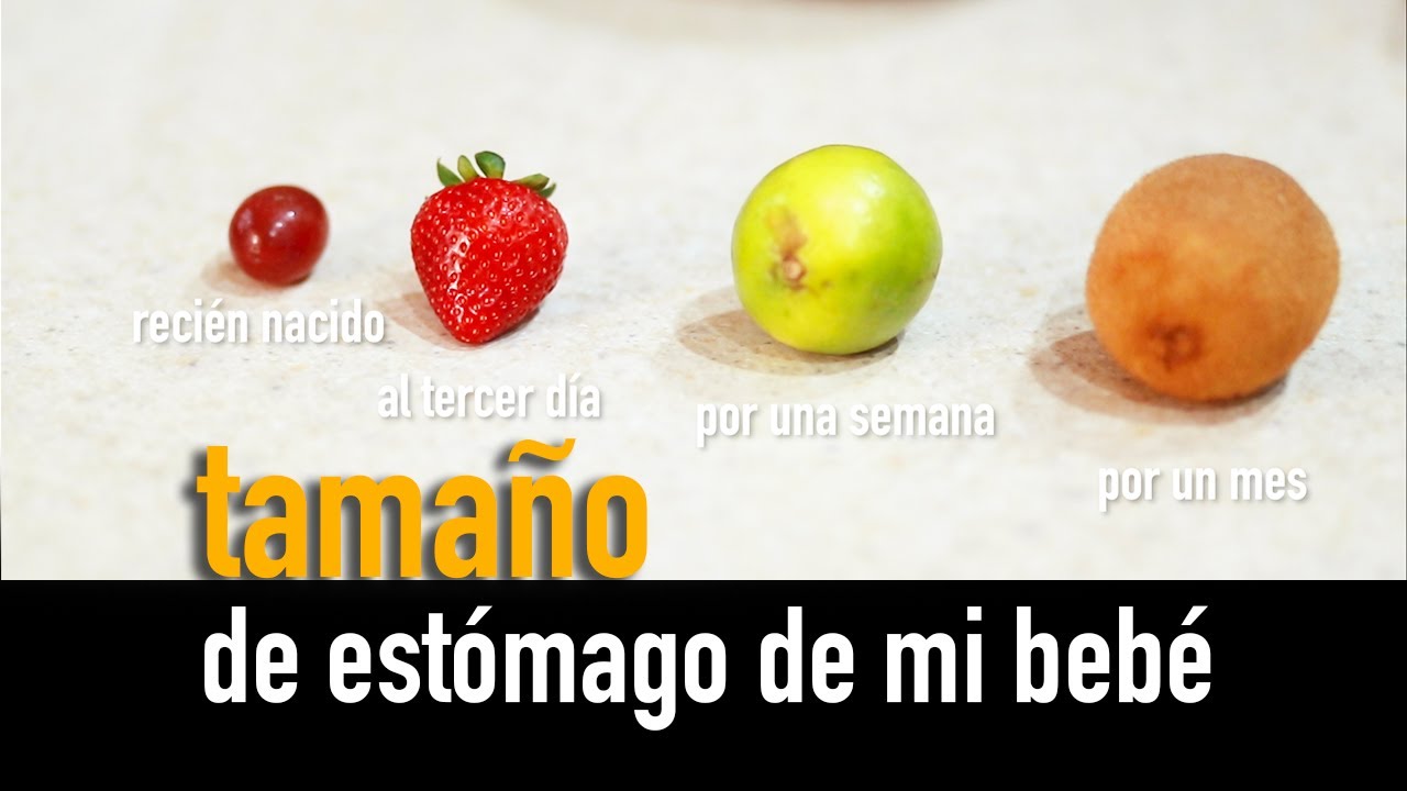 tamaño del estomago de un bebe de 2 semanas