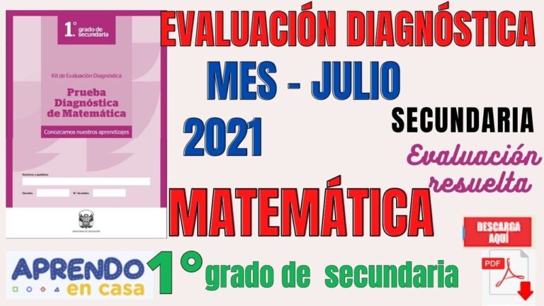 Actividades de Diagnóstico de Matemática para Primer Año de Secundaria