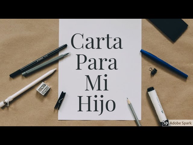 carta a mi hijo de 5 años