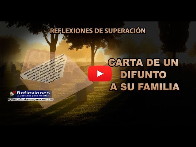 carta de despedida de un difunto a su familia