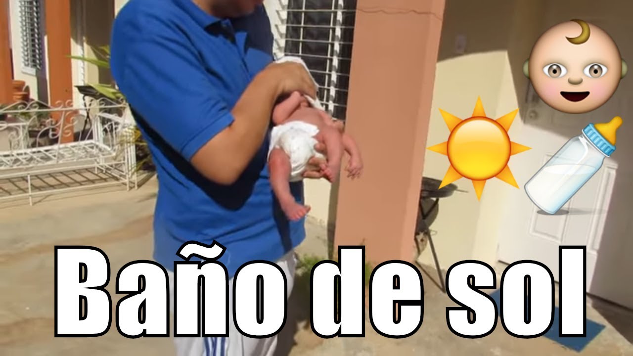 como dar baños de sol a un bebe