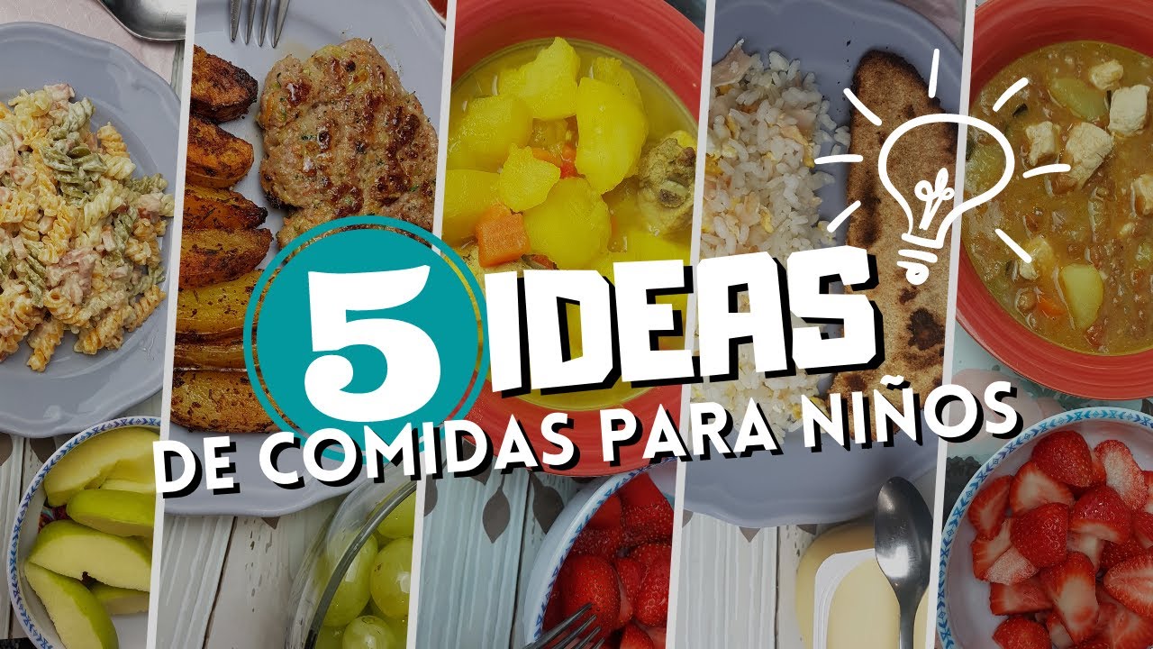 menu para niño de 3 años